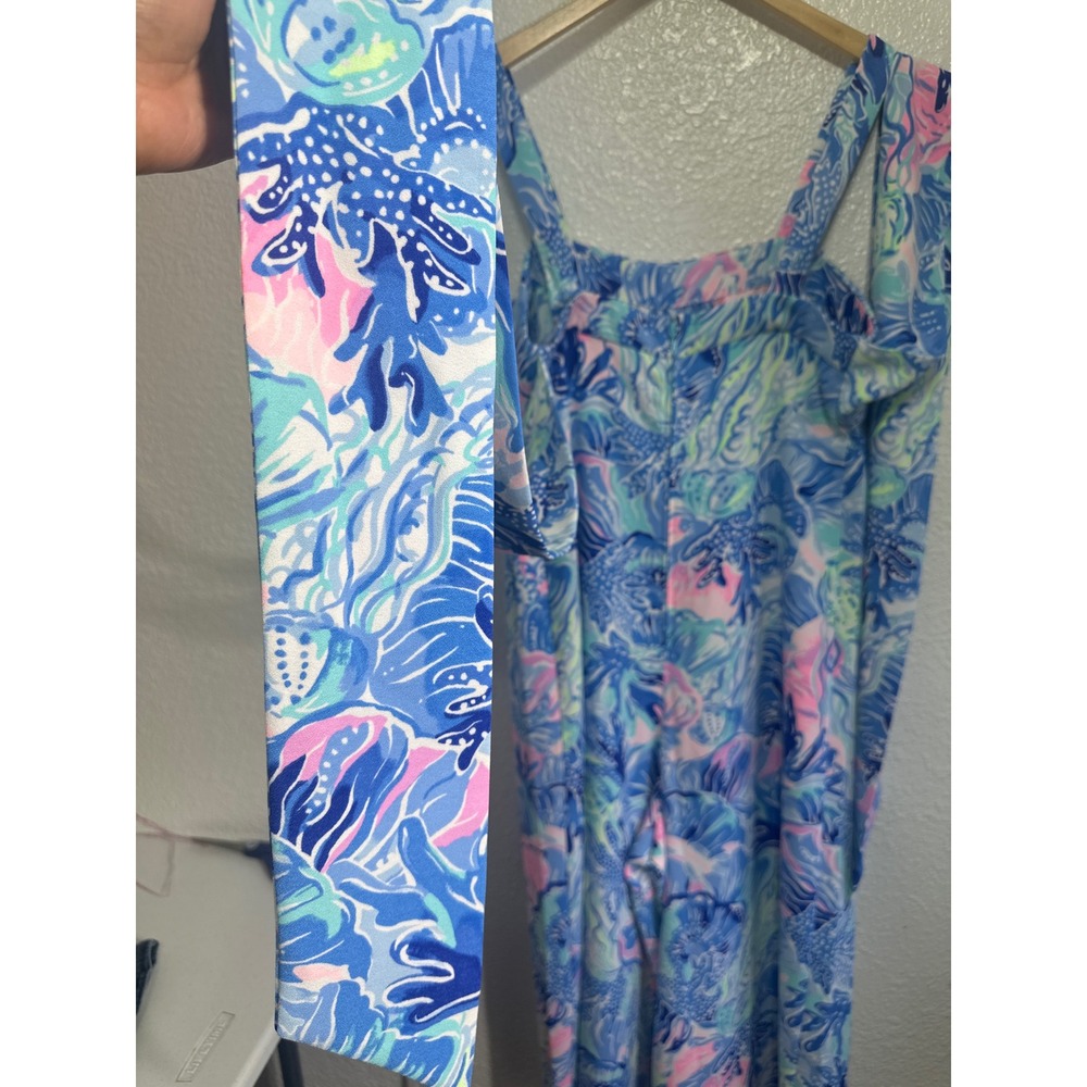 NWOT Lilly Pulitzer Tasely Jumpsuit  Saltwater Blue Shade Seekers Size 6 women's - Picture 7 of 16